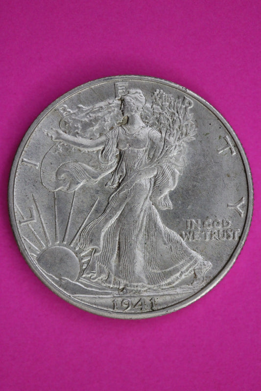 High Grade 1941 D Walking Liberty Walker Half Dollar Coin Authentic Genuine 1815