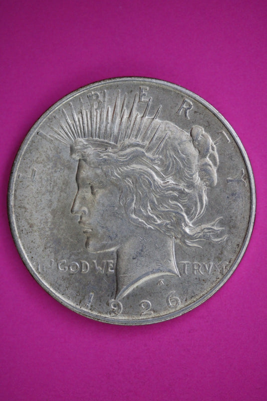1926 D Peace Lady Liberty Semi Key Date Silver Dollar Guaranteed Authentic 2712