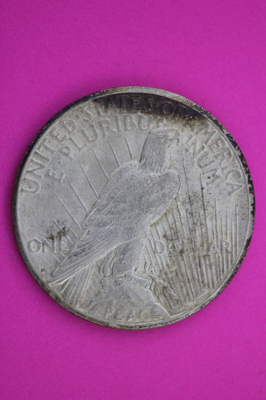 Toned 1922 S Peace Silver Dollar LIberty Coin Guaranteed Authentic 0332N