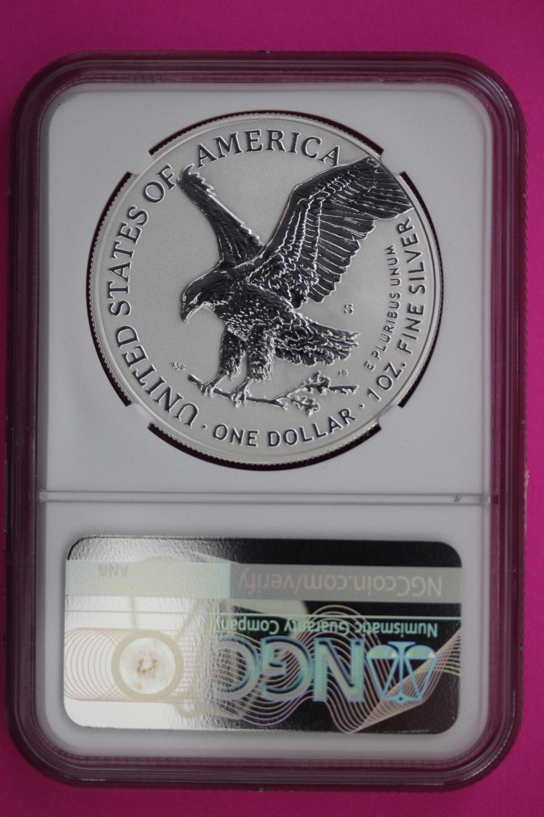 2021 S T2 Reverse Proof Silver Eagle PF 70 One Coin From Design Set NGC Slab 88