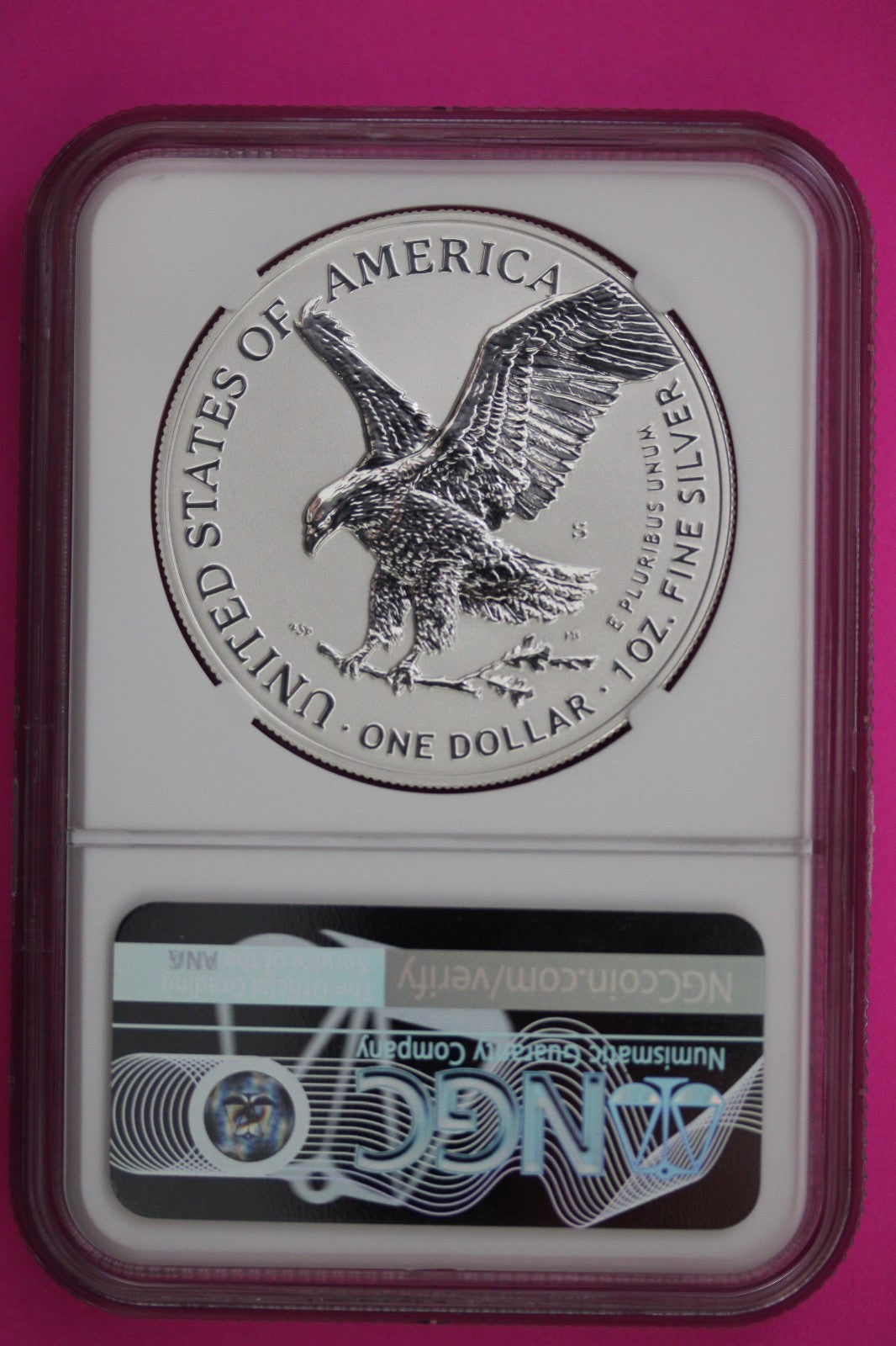 2021 S T2 Reverse Proof Silver Eagle PF 69 One Coin From Design Set NGC Slab 63