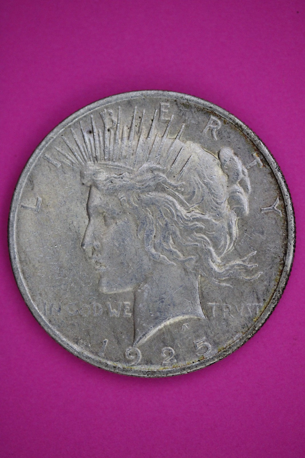 High Grade 1925 P Peace Silver Dollar LIberty Coin Authentic & Genuine 2631