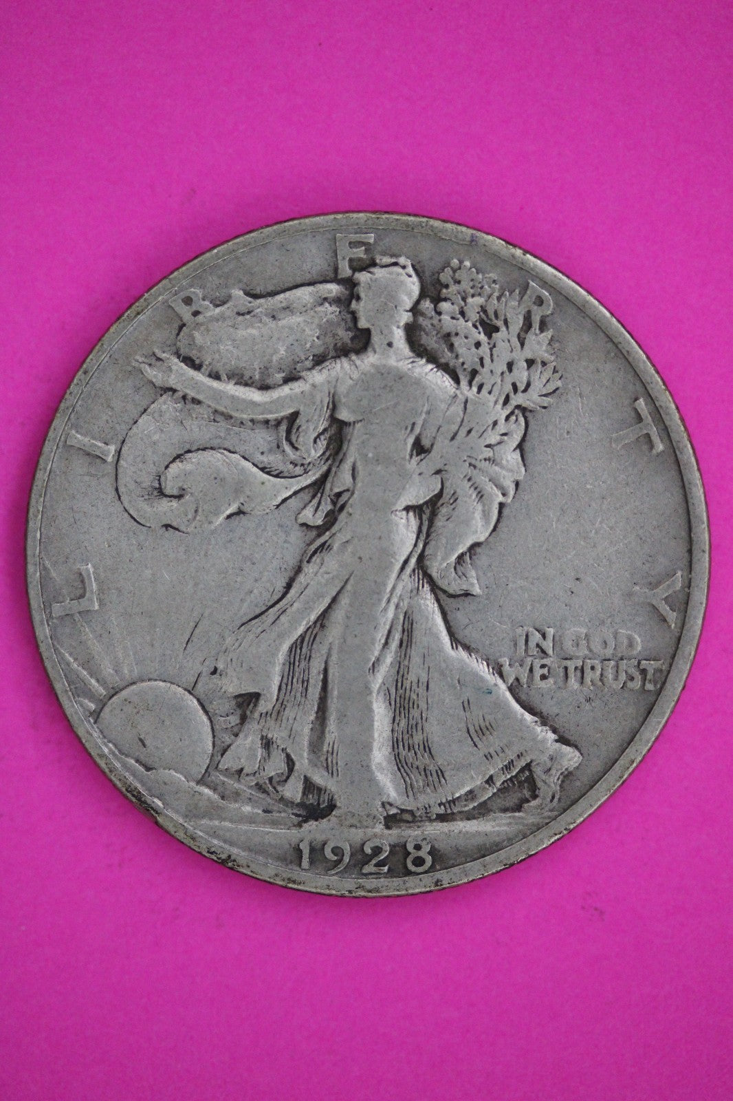 1928 S Walking Liberty Walker Half Dollar Coin Guaranteed Authentic Genuine 2402