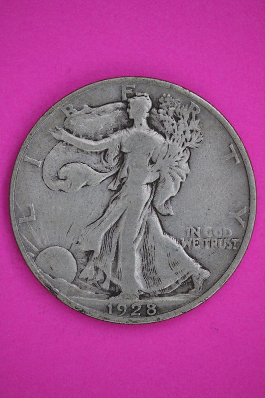 1928 S Walking Liberty Walker Half Dollar Coin Guaranteed Authentic Genuine 2402
