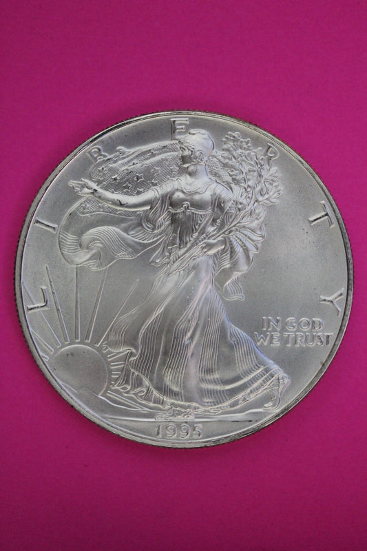 Key Date 1995 BU American Silver Eagle Key Date 1 Ounce 999 Exact Coin Shown 69