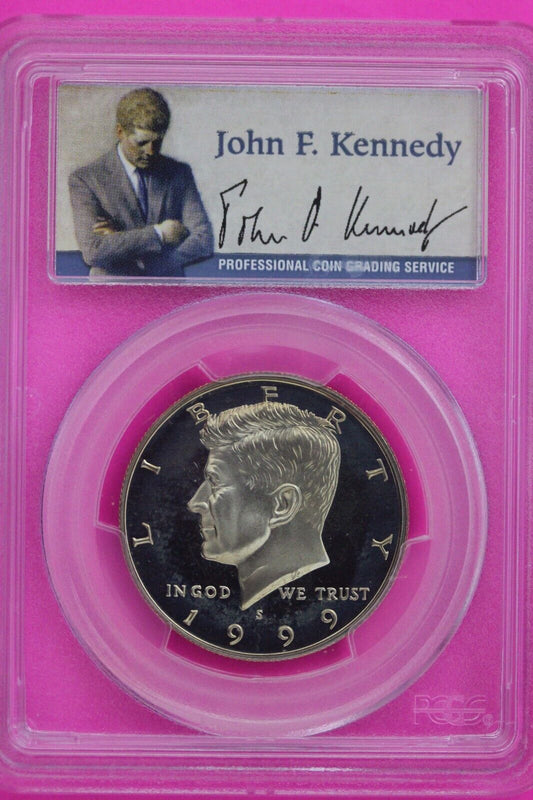 1999 S PR 69 Deep Cameo John Kennedy Clad Half Dollar JFK Label PCGS Slab 340