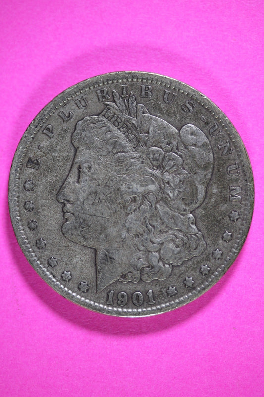 1901 P Morgan Lady Liberty Silver Dollar Guaranteed Authentic & Genuine 2682