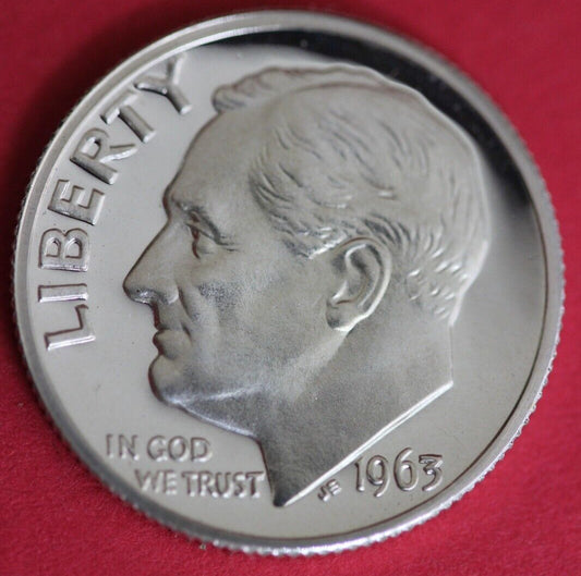 1963 Silver Proof Roosevelt Dime Exact Coin Shown  95