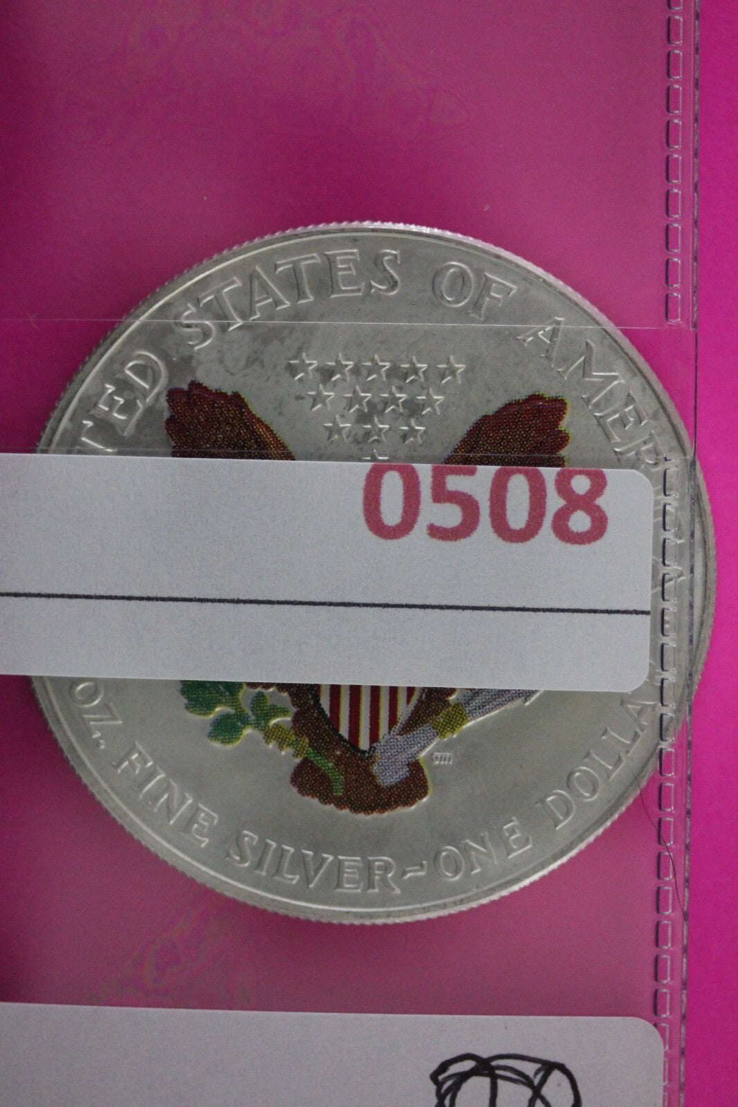 Colorized 2000 American Silver Eagle 1 Ounce .999 Fine Exact Coin Shown N0508