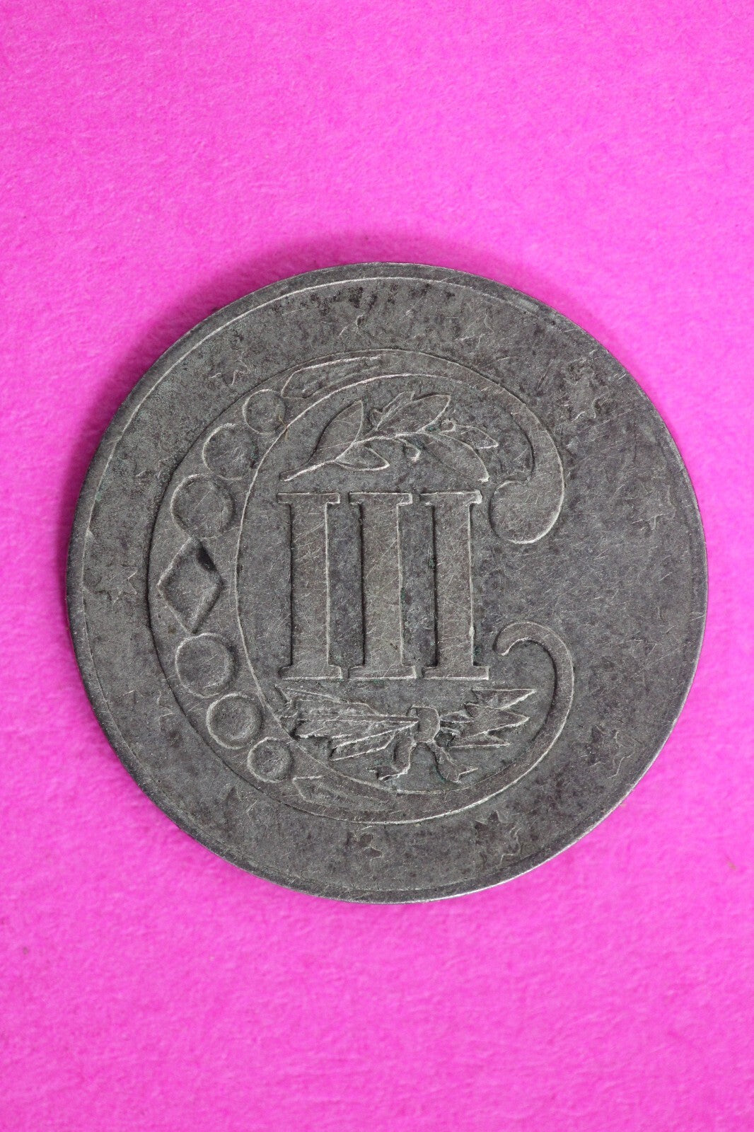 High Grade 1856 Trime 3 Three Cent Silver Dime Rare Semi Key Date Coin 133