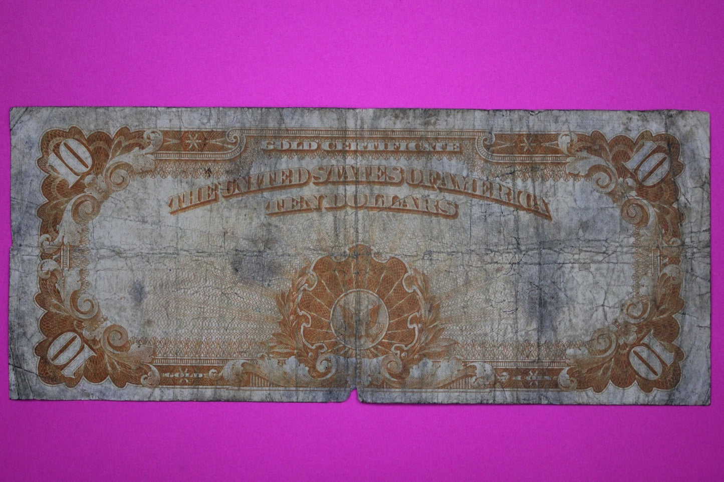 1922 $10 Ten Dollars Gold Certificate FR 1173 Guaranteed Authentic & Genuine 46