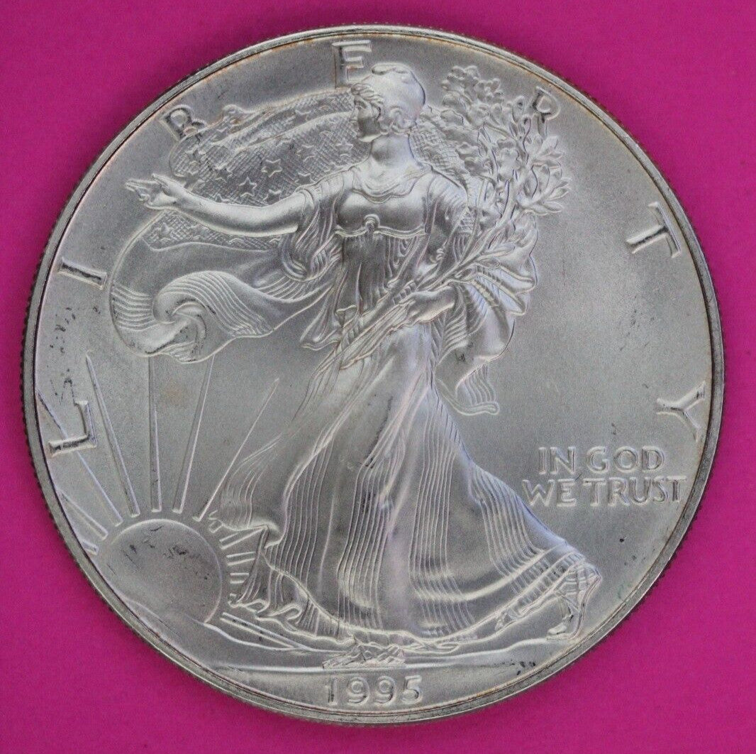 Key Date 1995 BU American Silver Eagle Key Date 1 Ounce 999 Exact Coin Shown 67