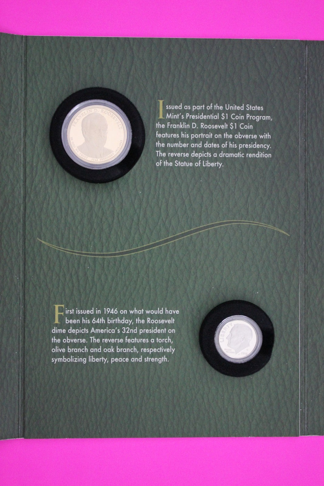 Gem 2014 Franklin Roosevelt Coins & Chronicles Set 1 OZ Silver Box & COA 7067