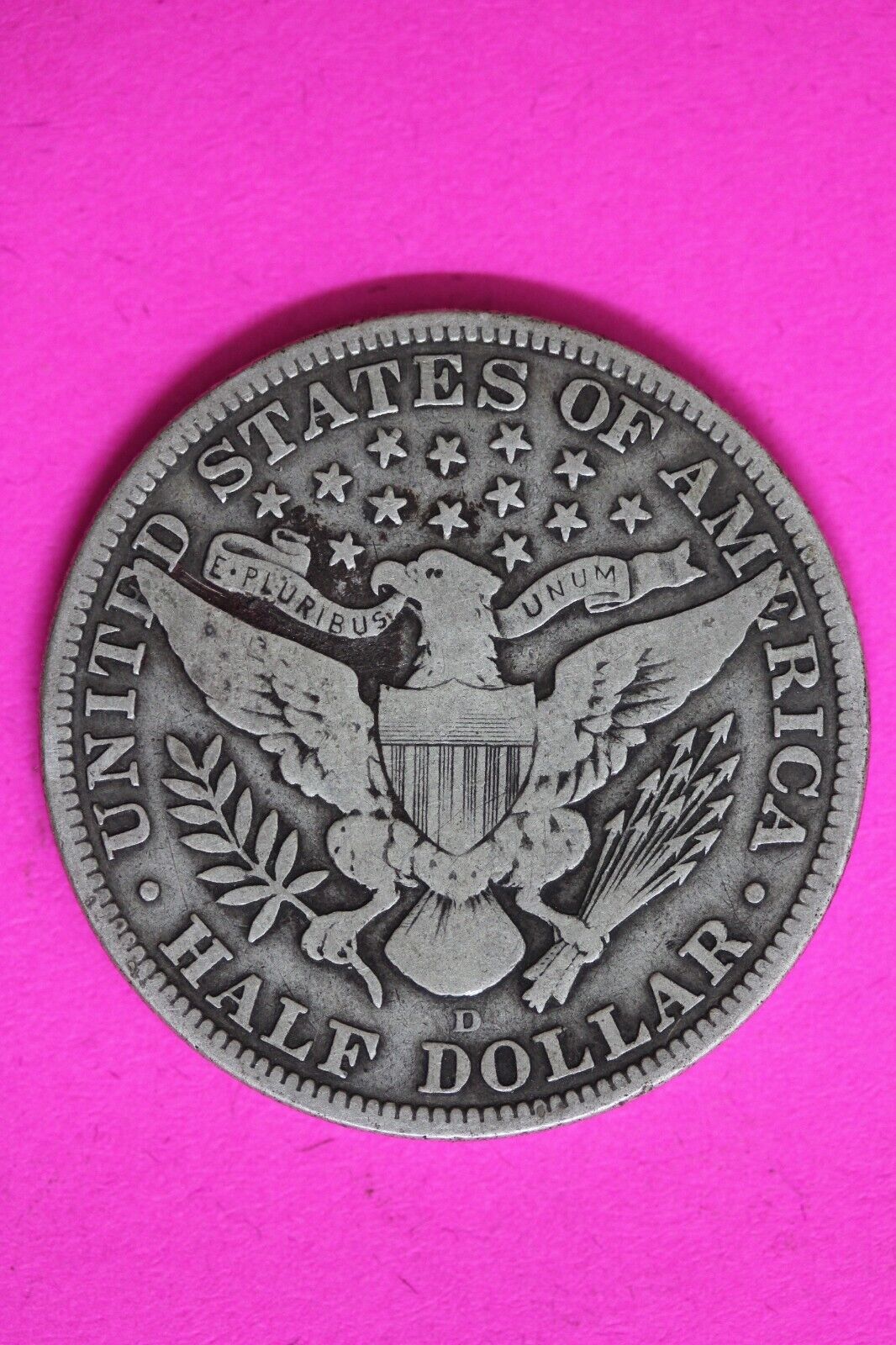 1915 D Barber Liberty Half Dollar Scarce Semi Key Date Coin Denver Mint 113