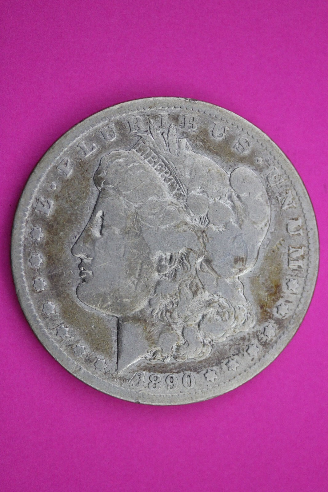 1890 CC Morgan Lady Liberty Carson City Mint Rare Key Date Silver Dollar 0161N