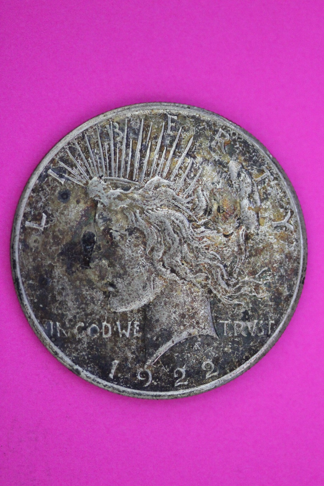 Toned 1922 S Liberty Peace Silver Dollar Semi Key Date San Francisco Coin 18
