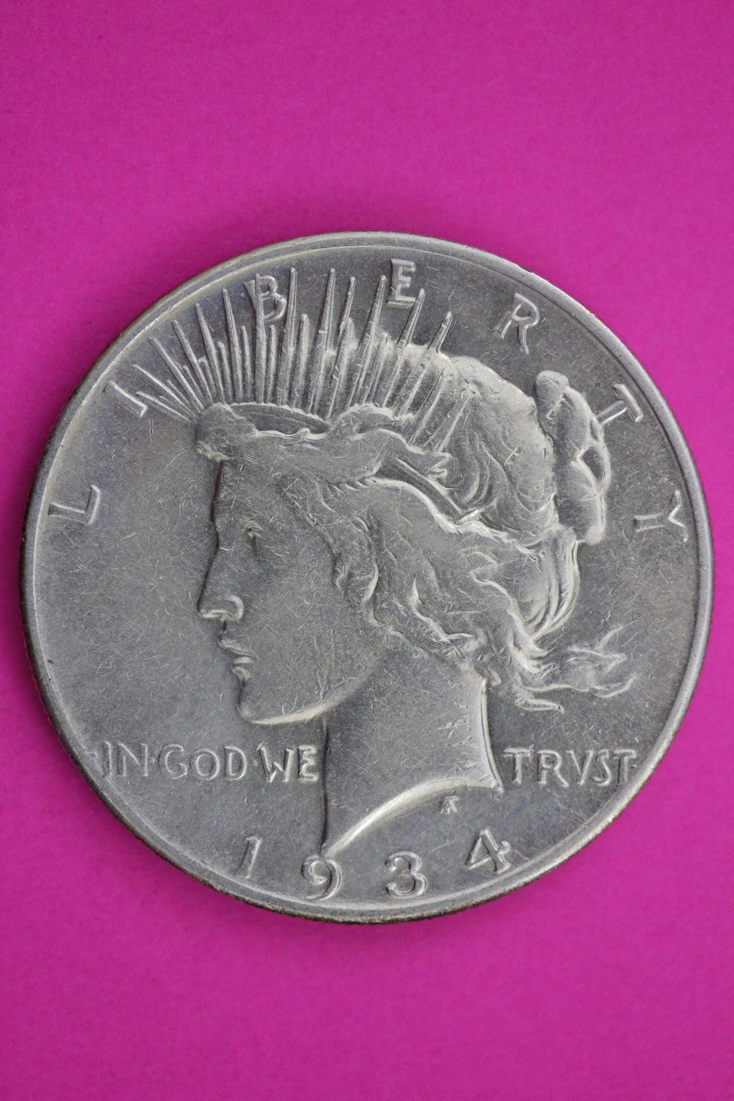 1934 S Peace Lady Liberty Semi Key Date Silver Dollar Guaranteed Authentic 1602