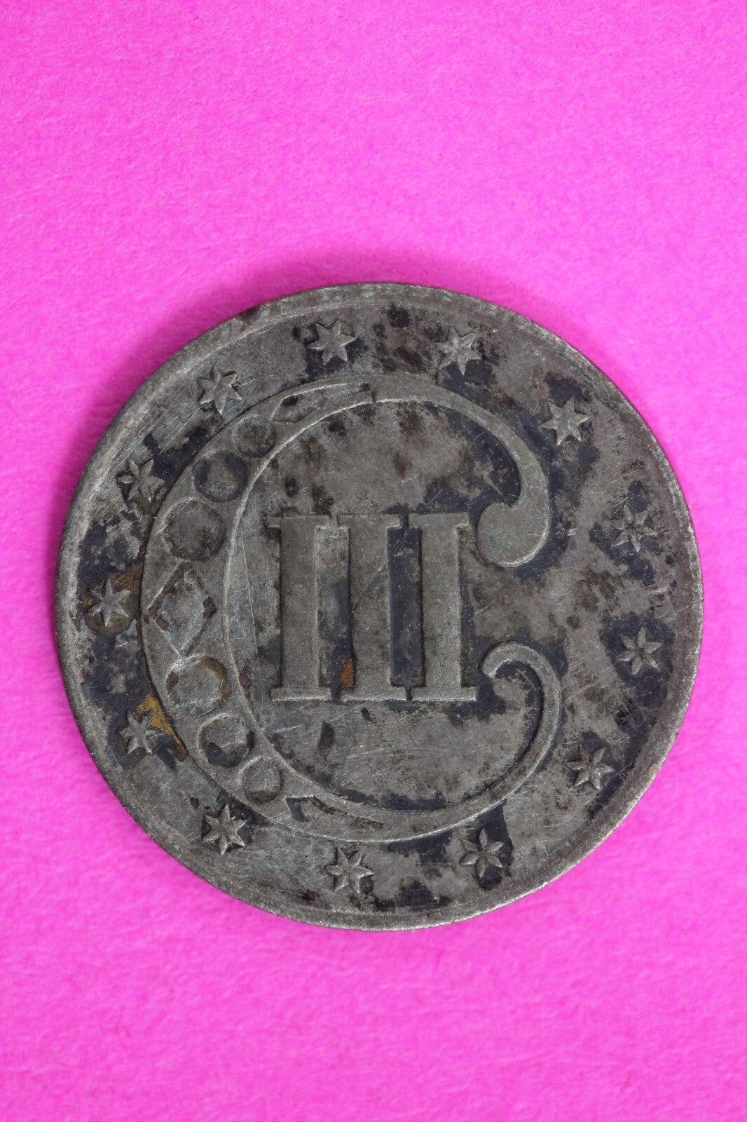 High Grade 1862 Trime 3 Three Cent Silver Dime Rare  Semi Key Date Coin 138