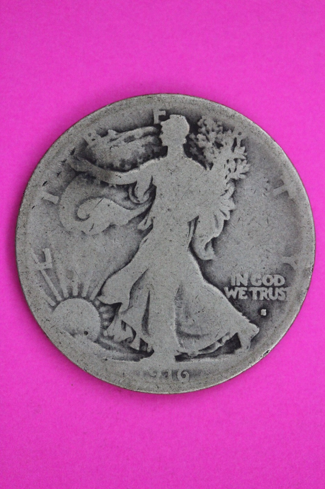 1916 S Obverse Walking Liberty Silver Half Dollar Guaranteed Authentic Coin 1391