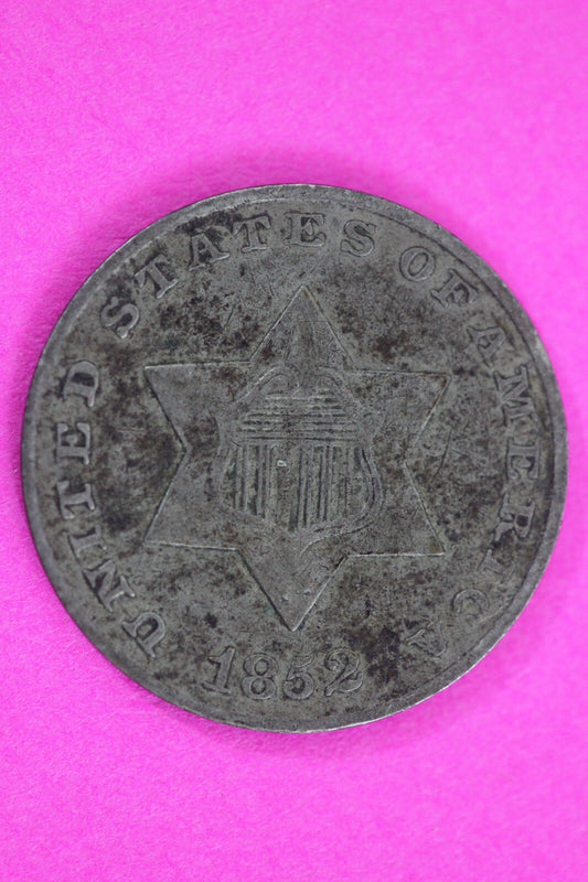 1852 Trime 3 Three Cent Silver Dime Exact Coin Shown In Pics Semi Key Date 119
