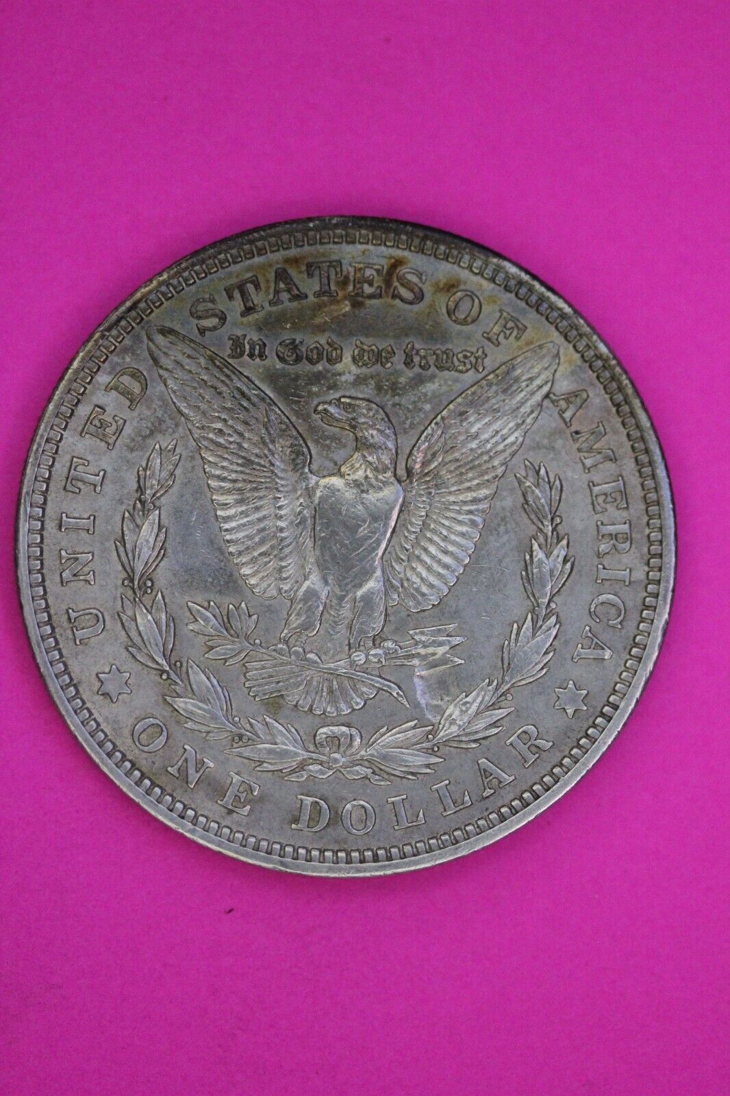 Struck thru Reverse 1921 P Morgan Liberty Silver Dollar Rare Error Coin 159