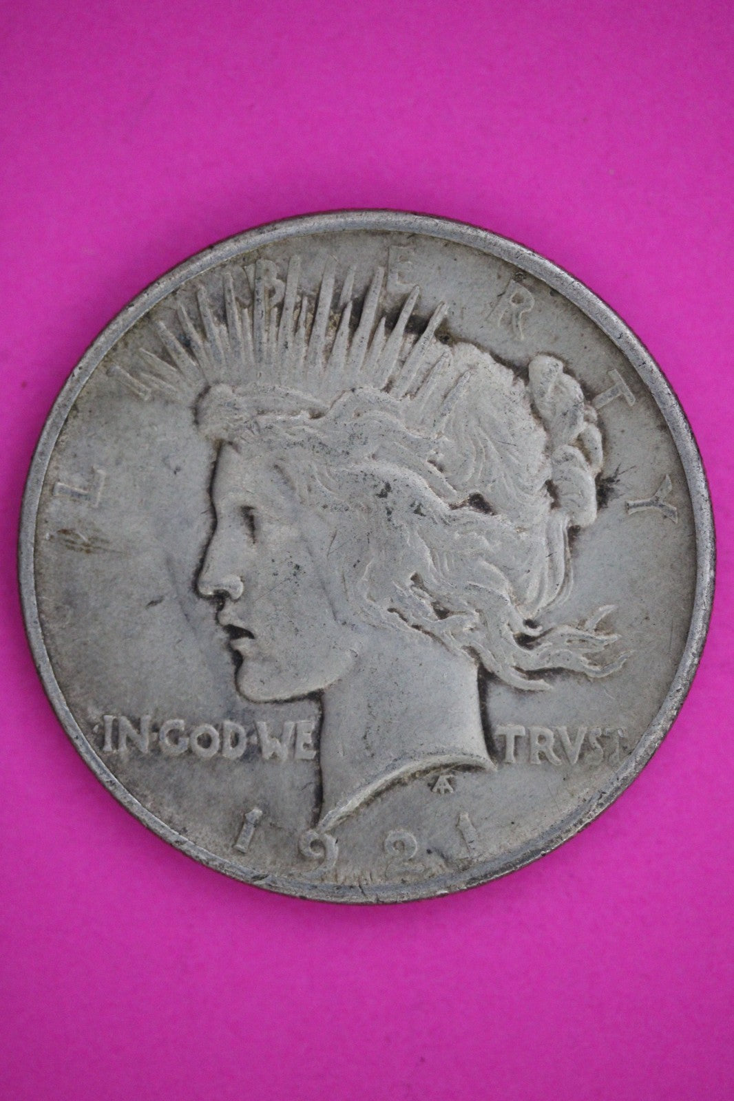 1921 P Peace Liberty Silver Dollar Guaranteed Authentic & Genuine Coin 2604