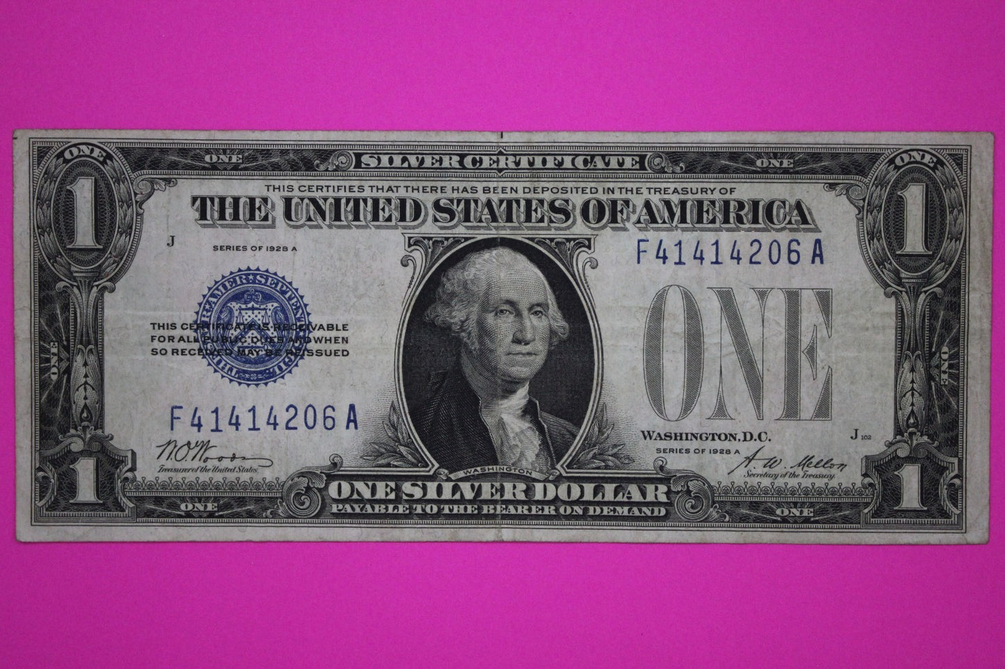 1928 A $1 One Dollar Funny Back Silver Certificate FR1601 Guaranteed Genuine 19