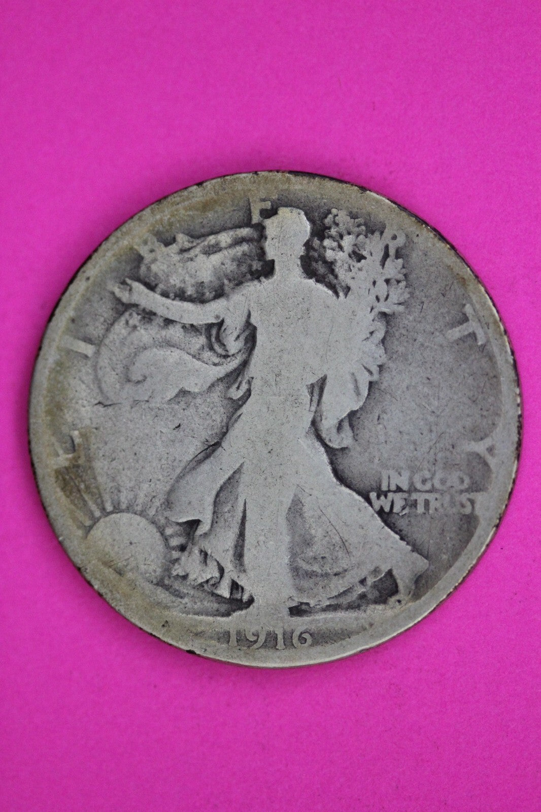 1916 P Walking Liberty Silver Half Dollar Guaranteed Authentic Genuine Coin 1501