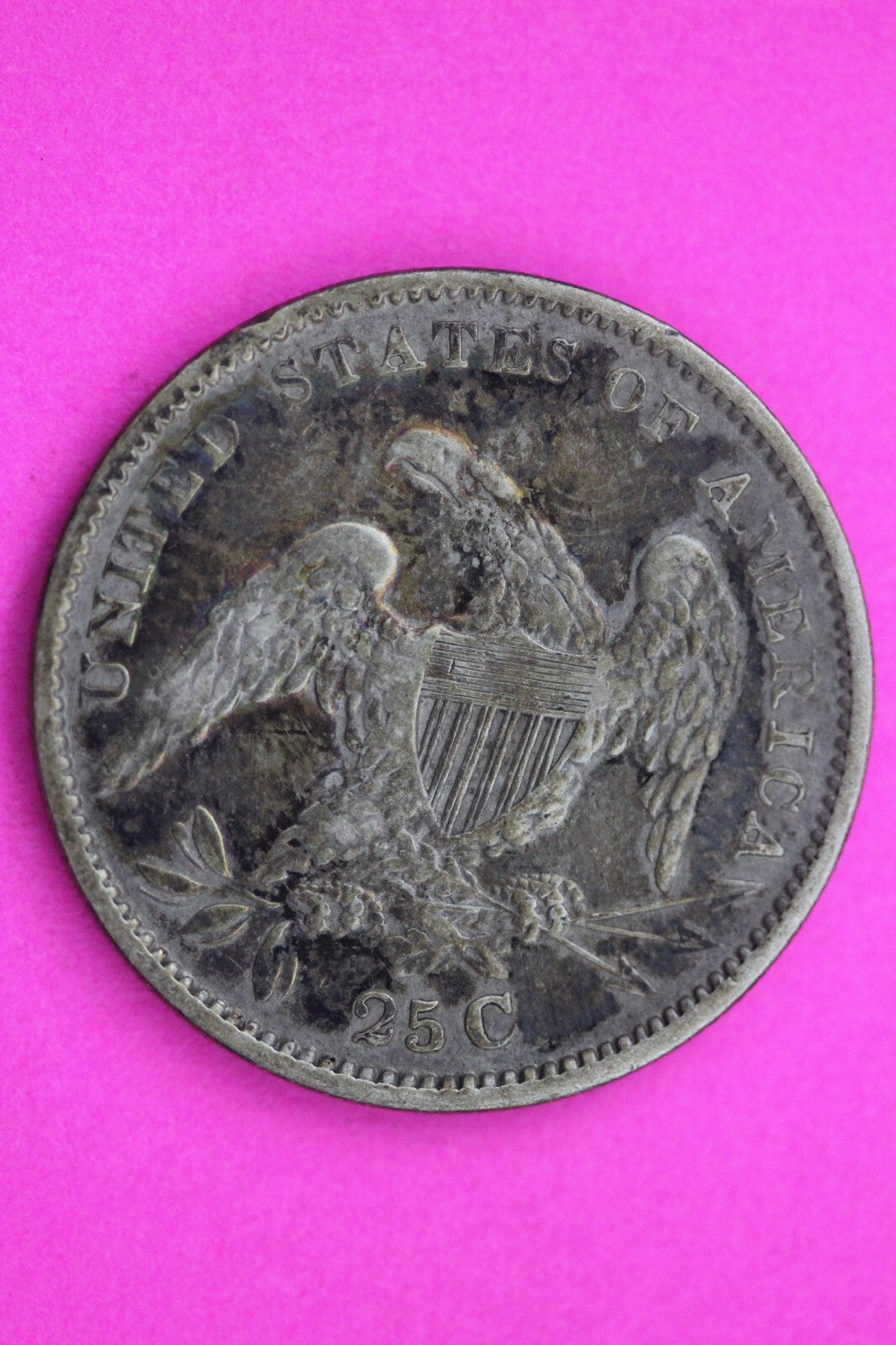 1834 Bust Cap Quarter Lady Liberty Rare Silver Key Date Coin Authentic 0576N