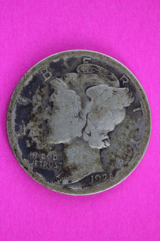Key Date 1921 P Mercury Winged Liberty Dime Silver You Get Same Coin In Pics 22