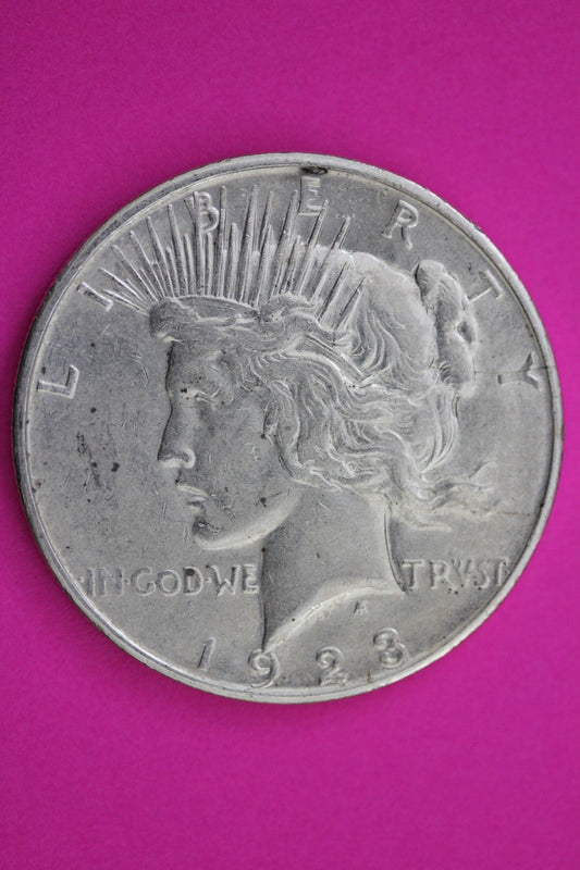 1923 D Peace Silver Dollar LIberty Coin Guaranteed Genuine American Seller 2022