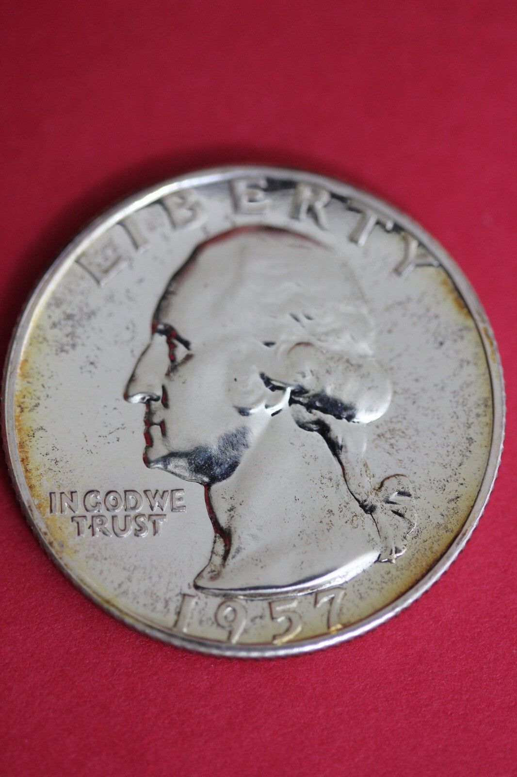 Toned 1957 Proof George Washington Quarter Exact Coin Shown  157