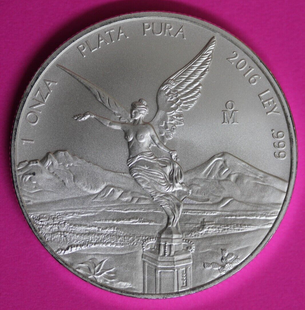 Gem BU 2016 Mexico Libertad Same Coin In Pics 1 Onza 1 OZ .999 Silver Coin 133