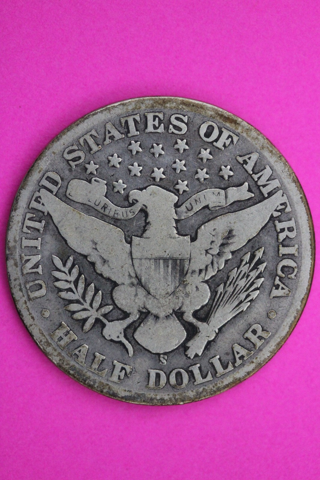 1909 Inverted S Barber Liberty Half Dollar Silver Coin Key Date Genuine 0414N