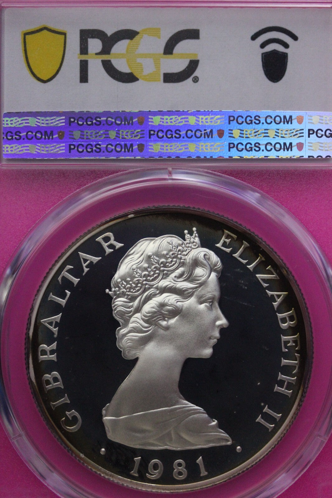 1981 PR 68 DCAM Crown Gibraltar Princess Diana Royal Wedding PCGS Silver 630