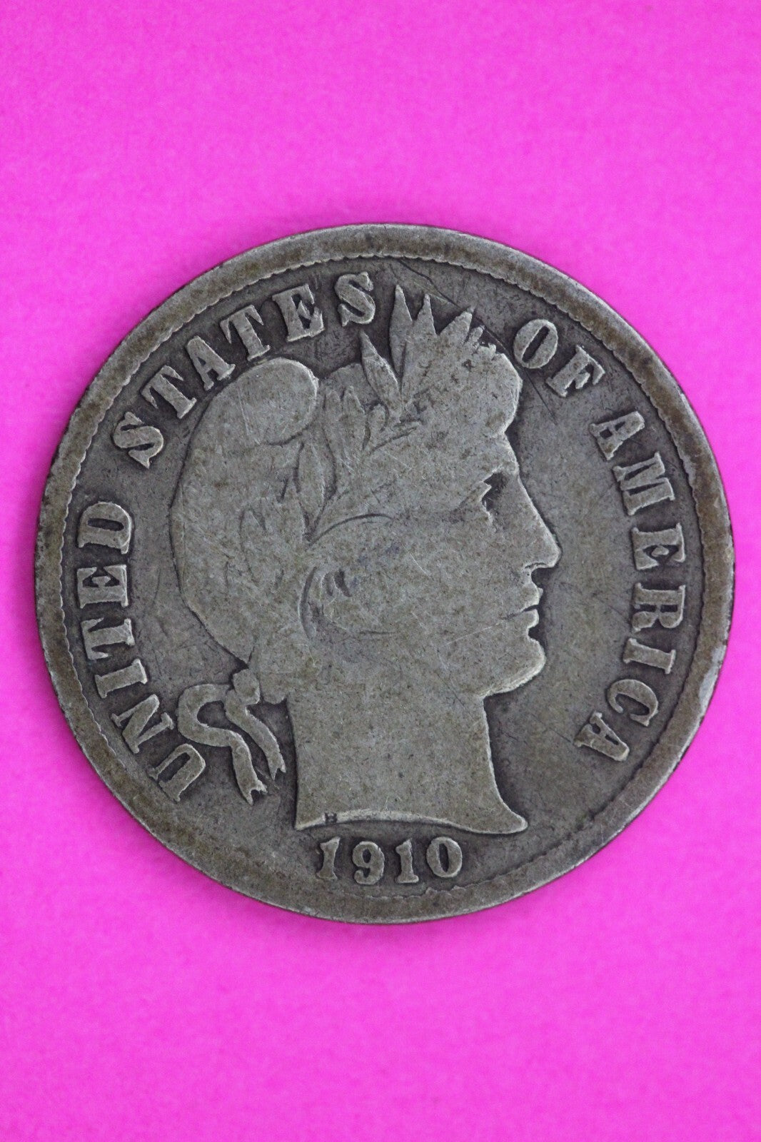 1910 S Barber Liberty Dime Silver Coin Semi Key Date Guaranteed Authentic 1292