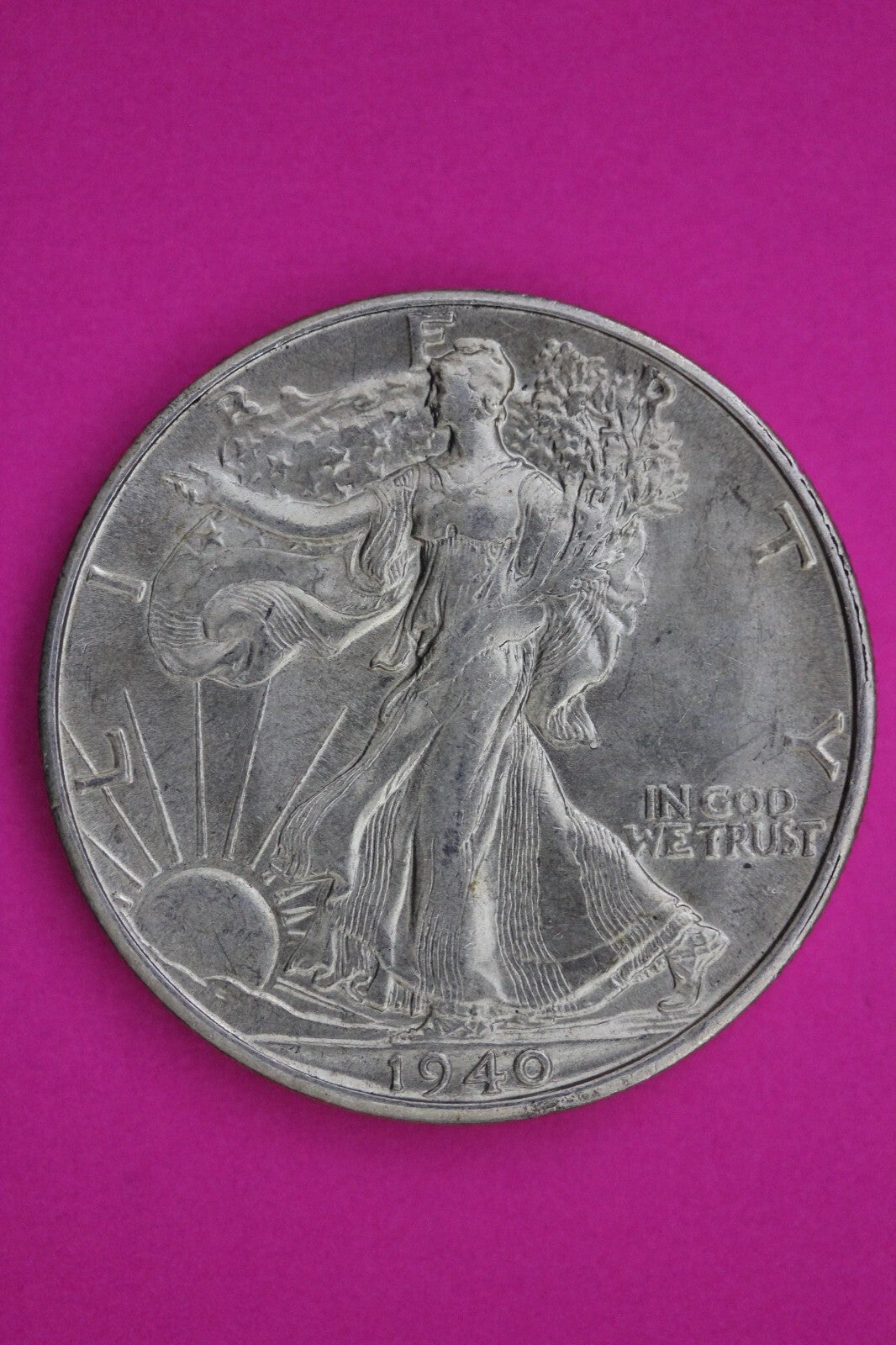 High Grade 1940 S Walking Liberty Silver Half Dollar Guaranteed Authentic 1337