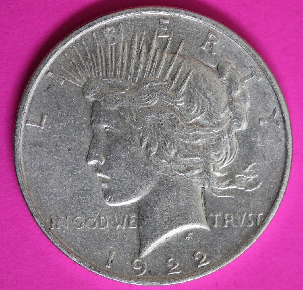 High Grade 1922 D Liberty Peace Silver Dollar Denver Mint Nice Luster 188