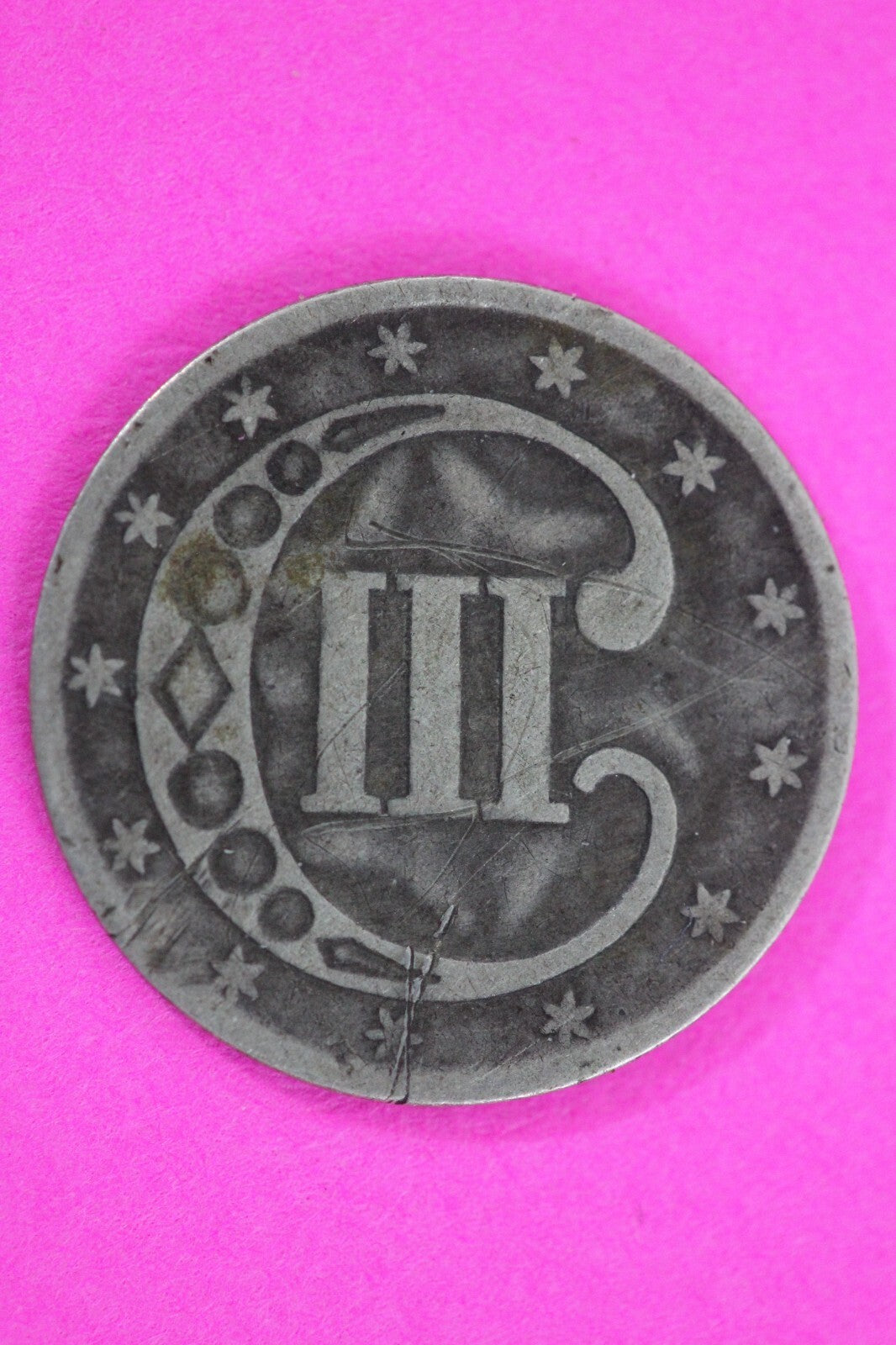 1852 Trime 3 Three Cent Silver Dime Exact Coin Shown In Pics Semi Key Date 69