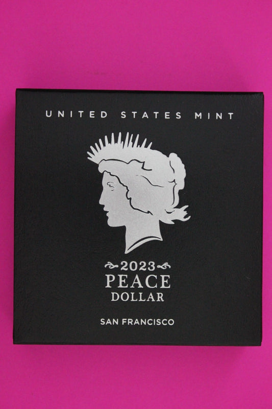 Gem Deep Cameo Proof 2023 S Peace Silver Dollar 999 Fine Mint Box & COA 6022