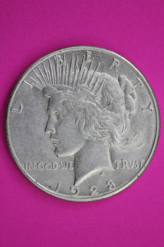 1928 S Peace Silver Dollar LIberty Coin Guaranteed Genuine American Seller 2035