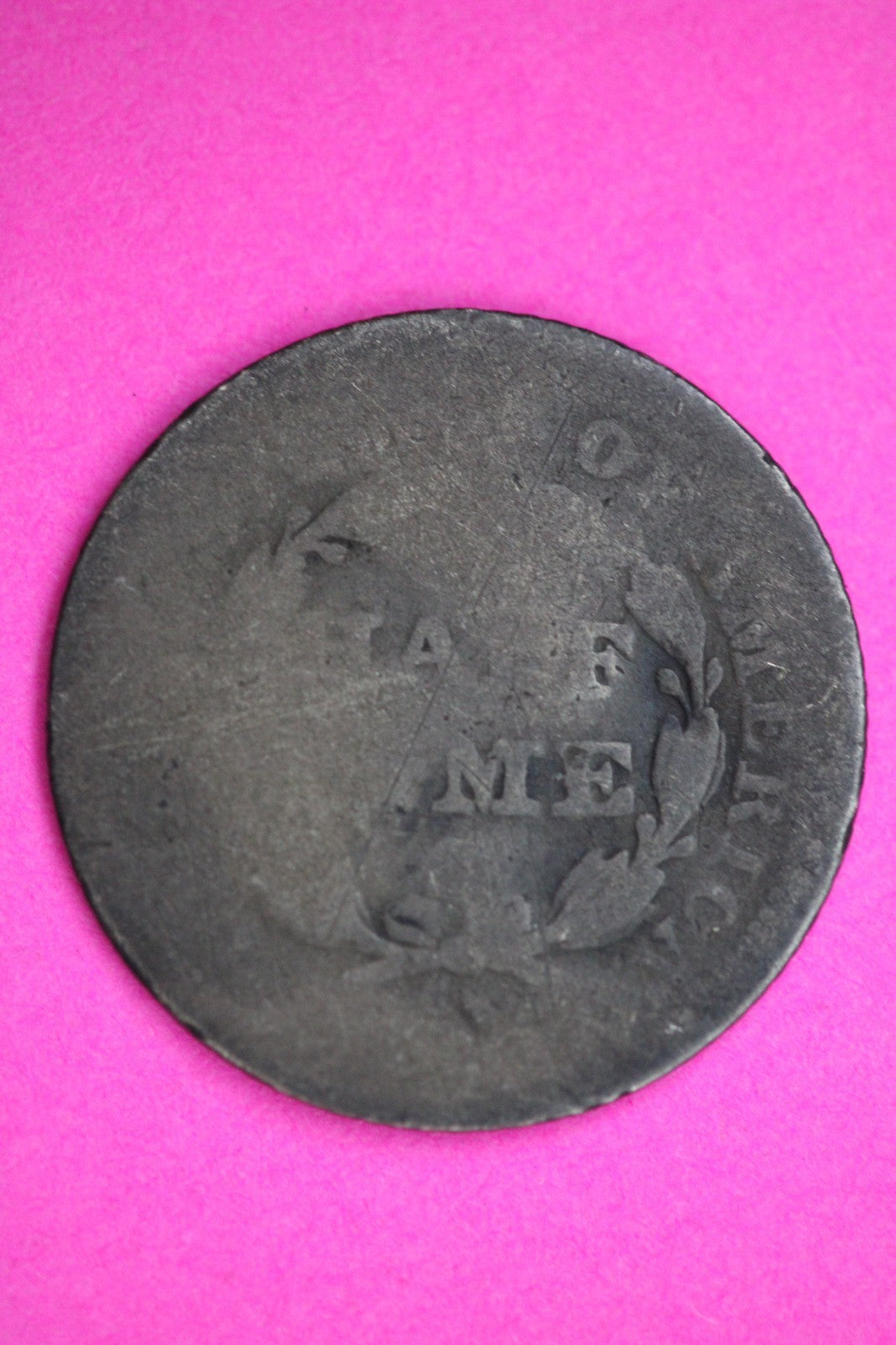 1853 P Seated Half Dime Silver Exact Coin Shown Filler Damaged Bent 2743