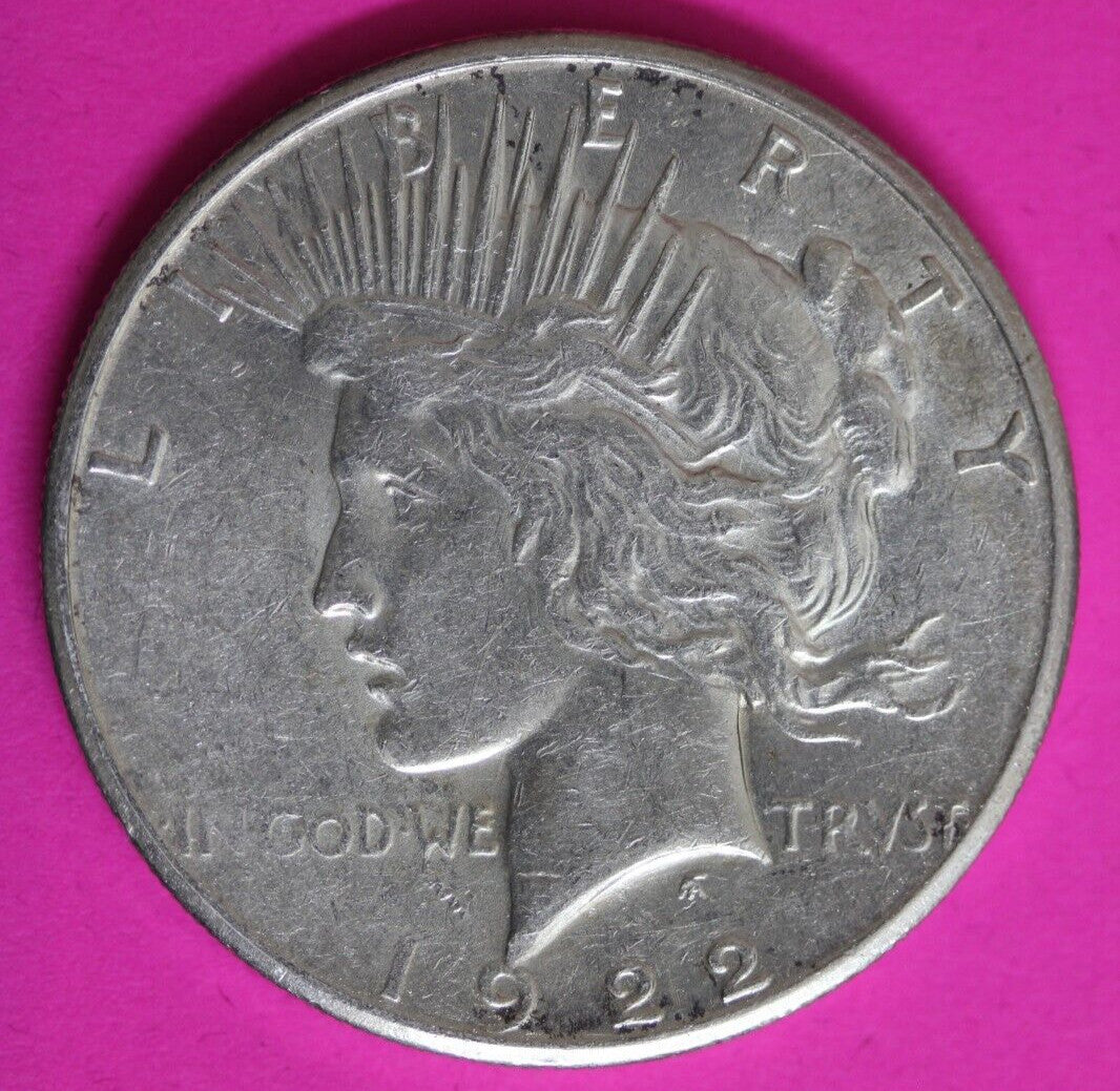 High Grade 1922 S Liberty Peace Silver Dollar San Francisco Mint Nice Luster 142