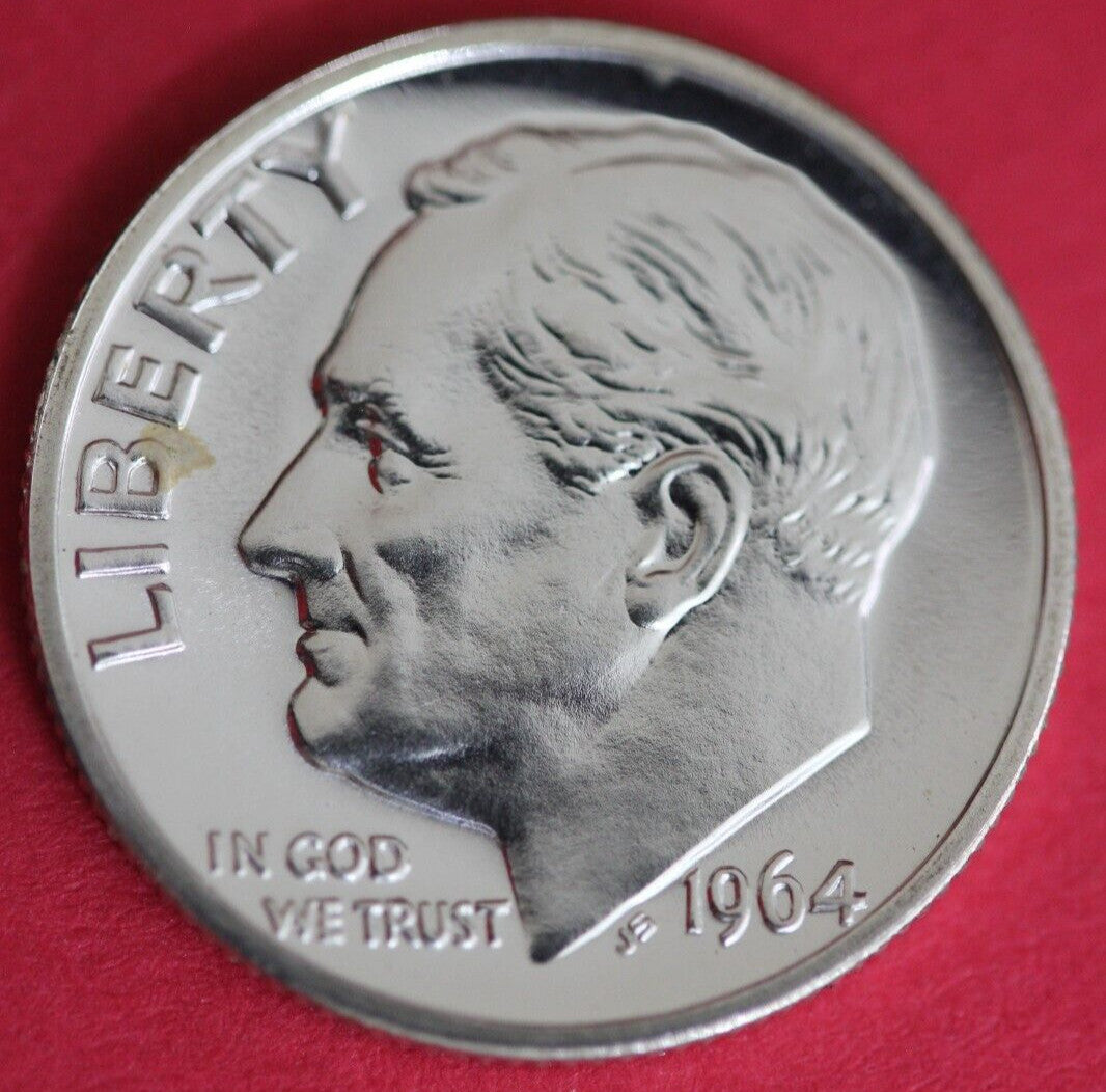 1964 Silver Proof Roosevelt Dime Exact Coin Shown  54