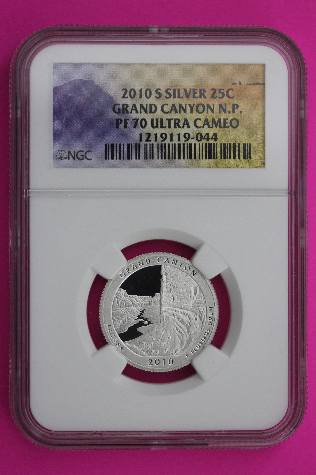 2010 S PF 70 Silver Quarter Grand Canyon Park ATB NGC Graded Certified Slab 505