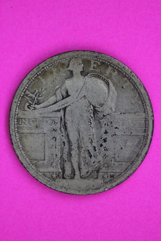 1917 S Type 1 Standing Liberty Silver Quarter Guaranteed Authentic Genuine 1441