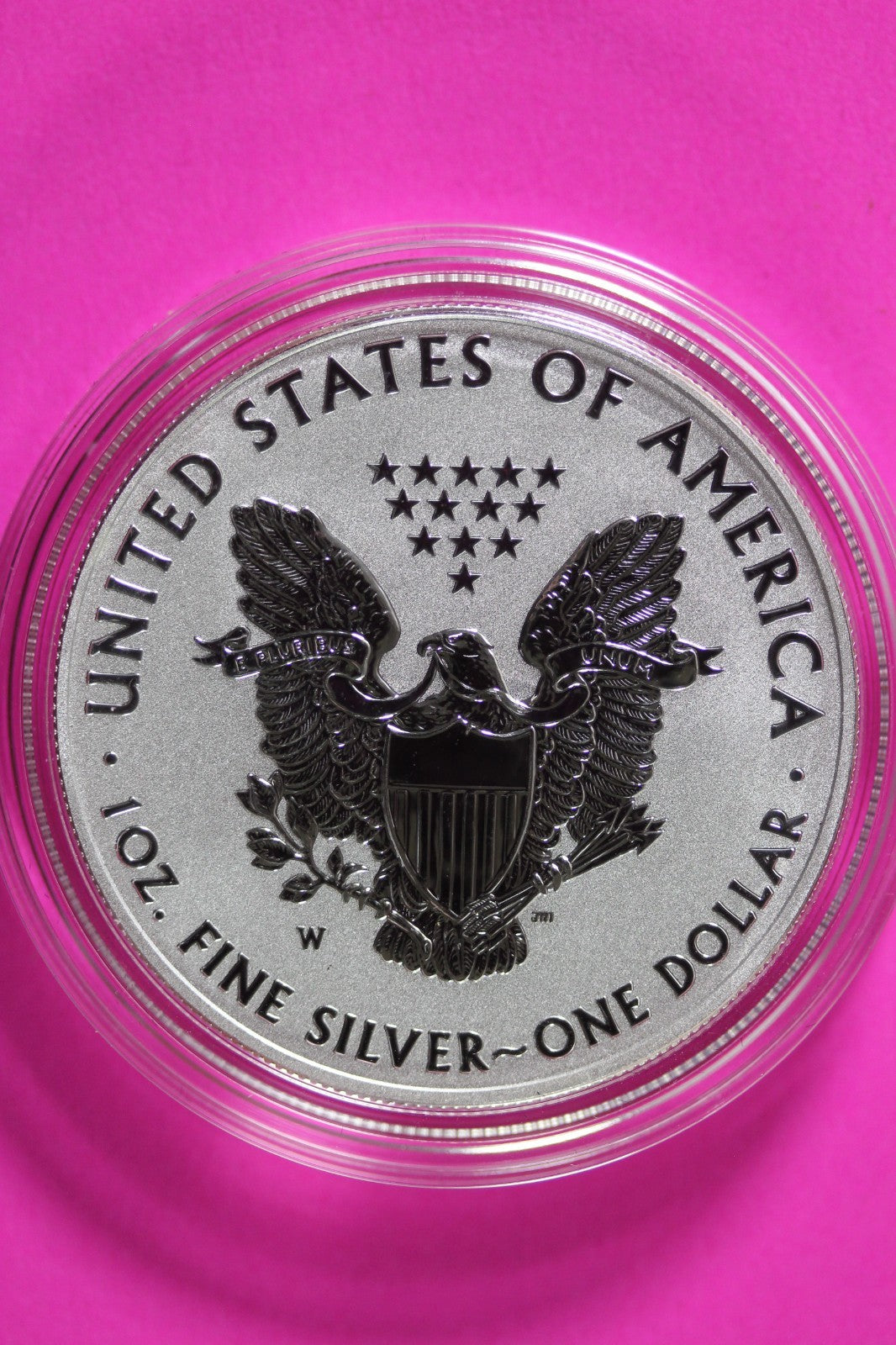 2013 W Reverse Proof Silver Eagle Coin 1 OZ .999 Fine Silver Mint Capsule C107
