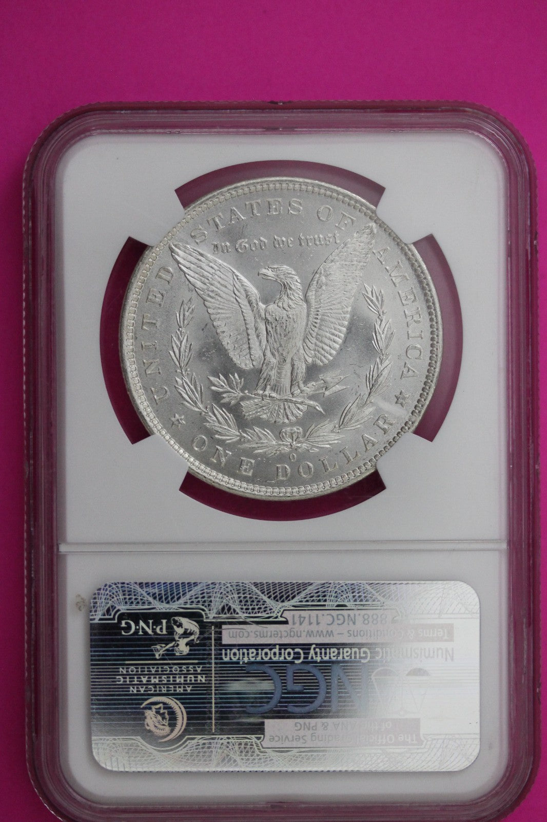 1882 O MS 64 Liberty Morgan Silver Dollar NGC Graded Authentic Certified 325