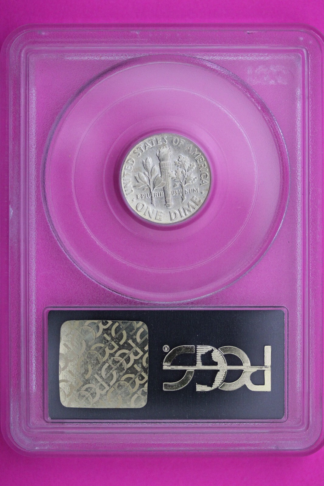 1964 P MS 64 Roosevelt Dime PCGS Green Label Sample Slab Silver Coin 383