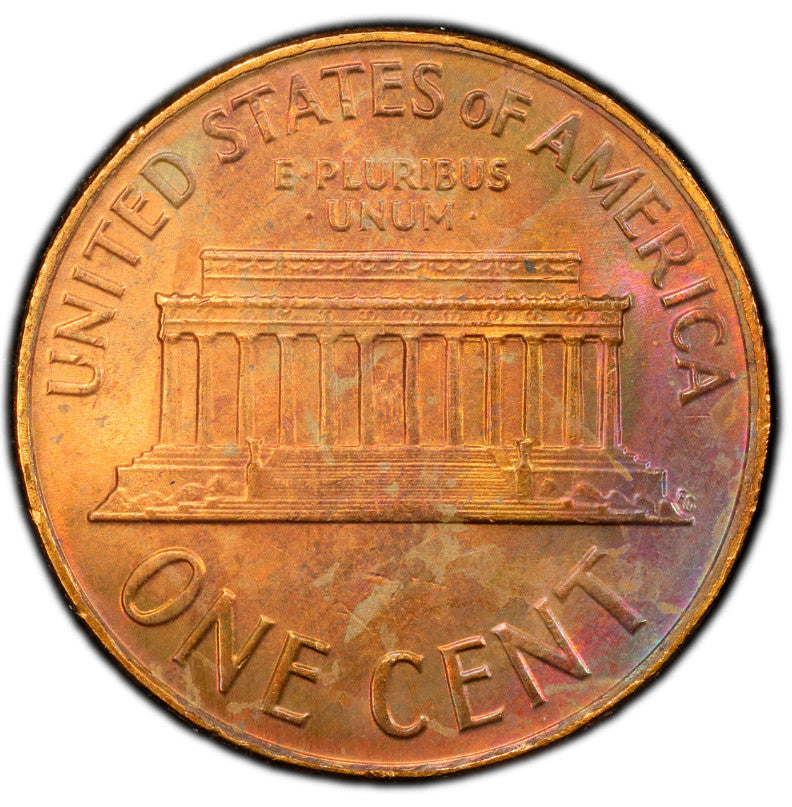 Toned 1964 P MS 65 RB Abraham Lincoln Memorial Cent PCGS Graded Slab 426